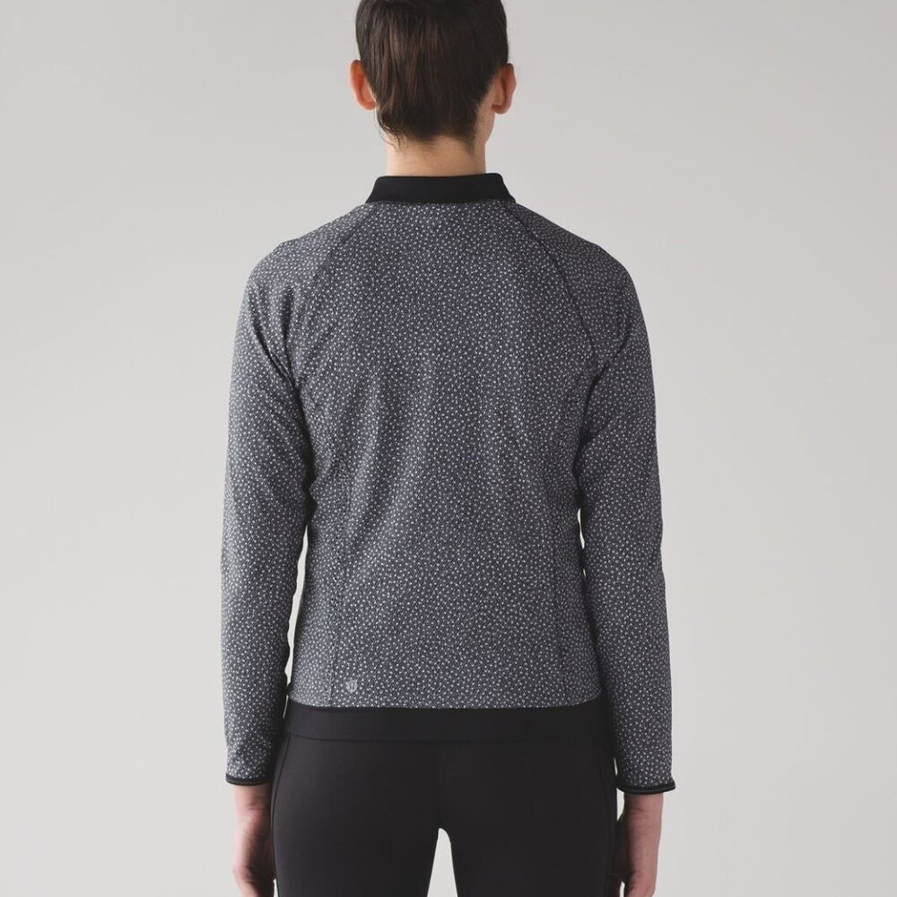 LULULEMON Womens 8 Jacket Hit It Frozen Fizz White Black‎ Swift Ultra Full Zip - Picture 5 of 16